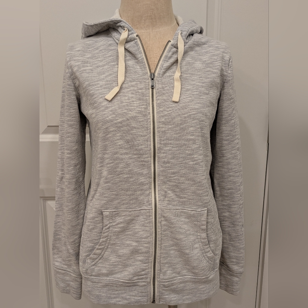GAP Women's Light Gray Zip-Up Hoodie